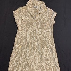 Snake skin dress.